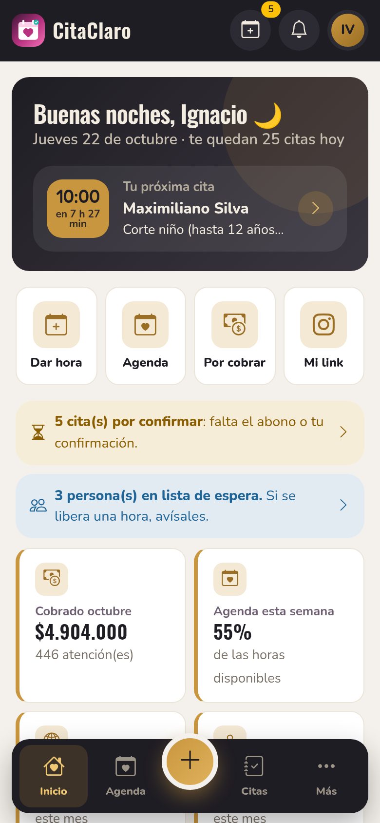 CitaClaro con el diseño Barbería